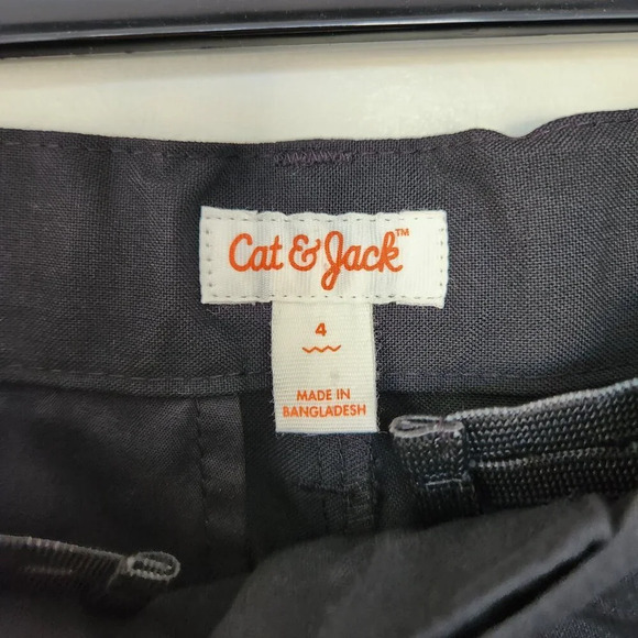 Cat and Jack 2 Piece Set Size 4 Dress Pants & Button Down Dress Shirt Black Blue - Picture 7 of 8